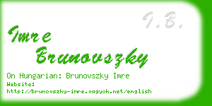 imre brunovszky business card